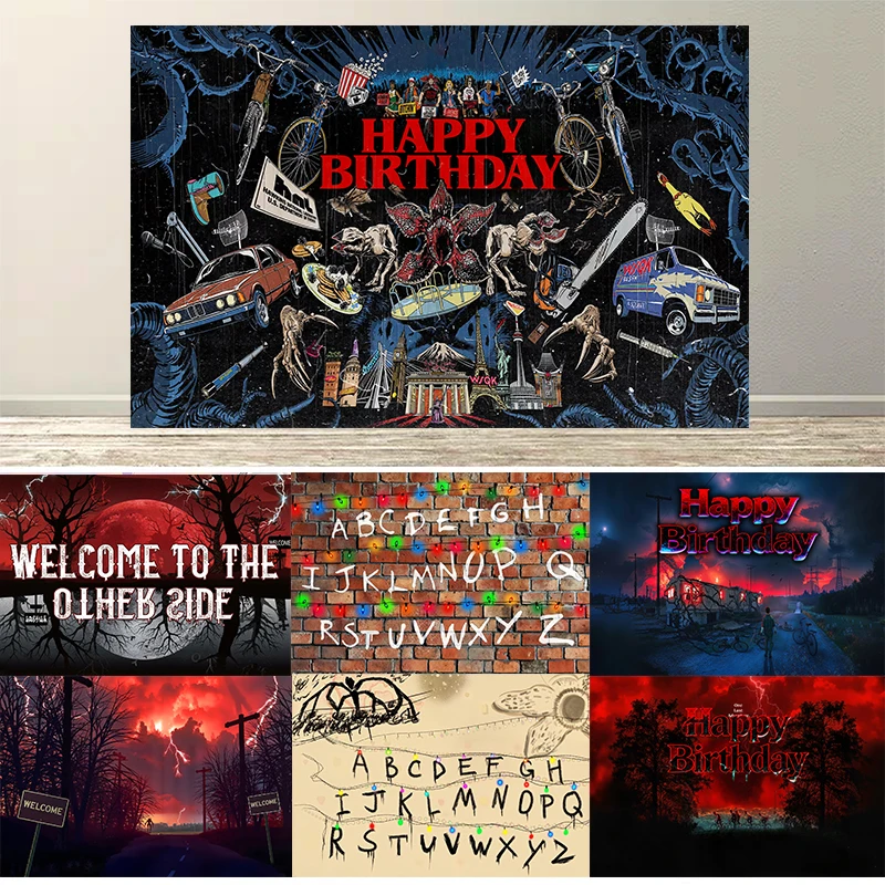 Dewprint nouveau HD américain TV étranger toile de fond Alphabet lumières épisode série bannière fête décor fond Photo accessoire bébé cadeau