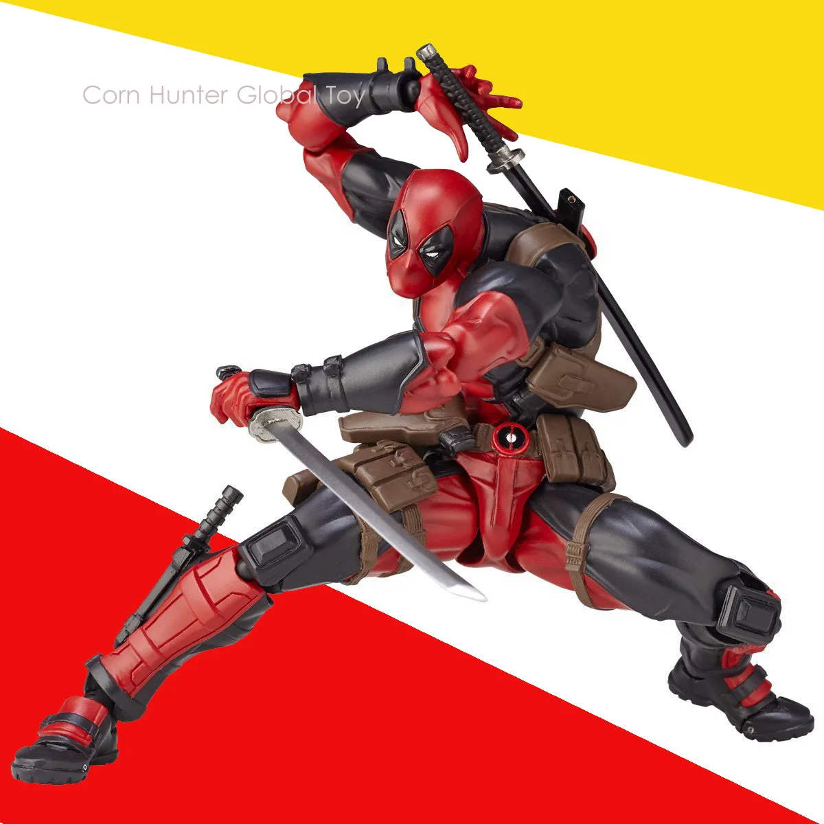 Figuras de personajes de películas de Deadpool 3 de Marvel, modelo hecho a mano, armas de cambio de cara movibles, piezas de modelos hechas a mano