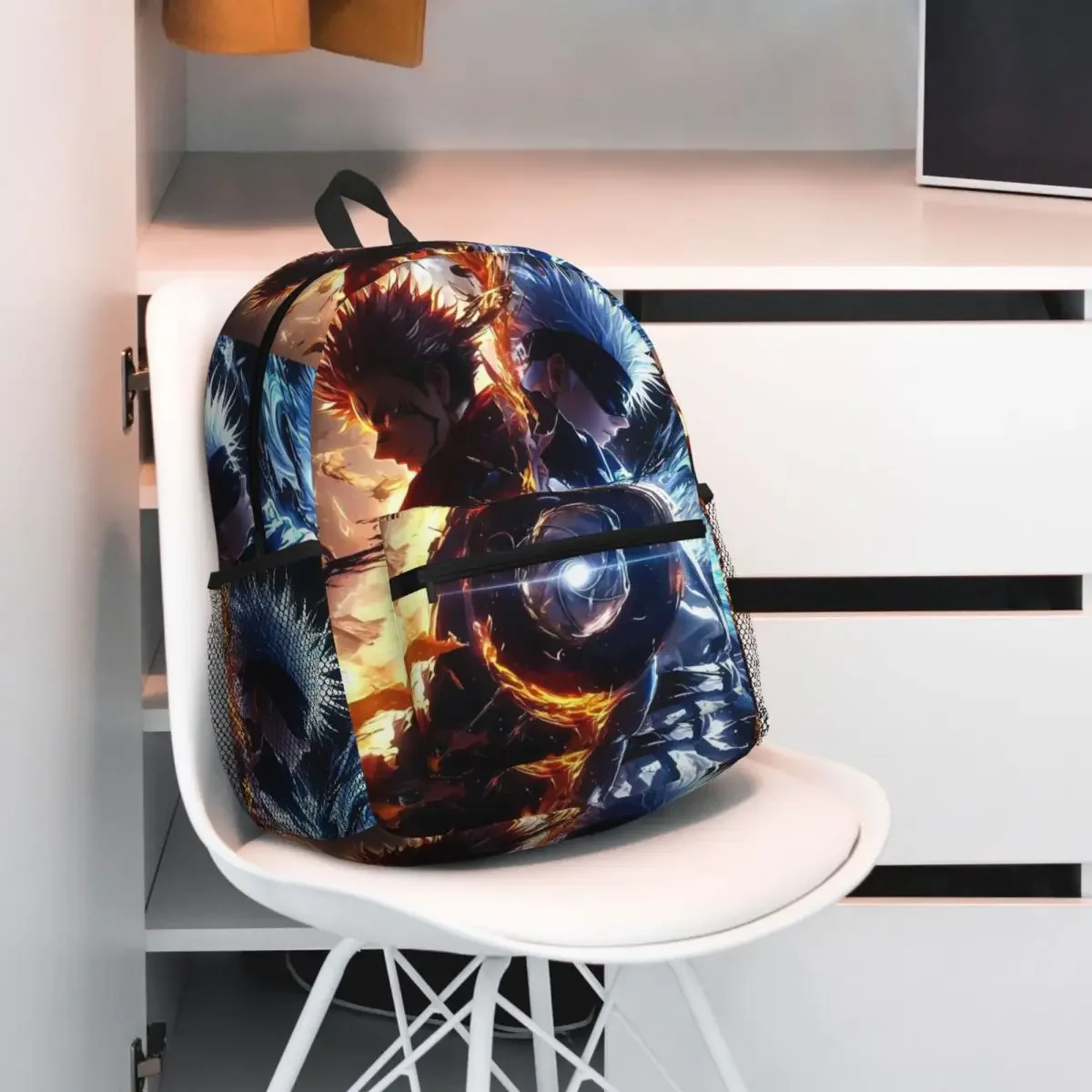 

Jujutsu Kaisen Satoru Gojo Student Backpack School Bag Hiking Travel Daypack for Boys Girls Fashion Bookbag Shoulder Bags
