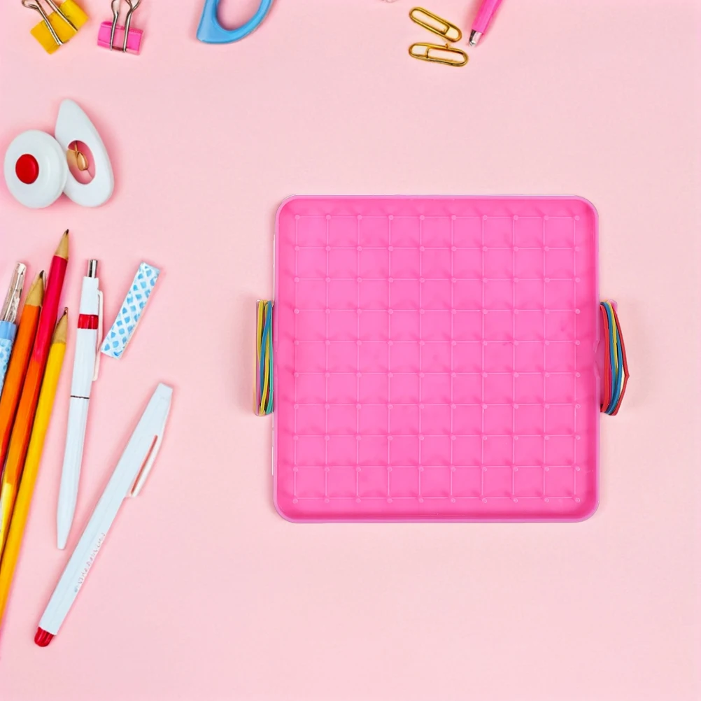 3pcs Student Pin Board Double Sided Geoboards 16cm Plastic Math Materials Classroom Toys Kids Educational Tools