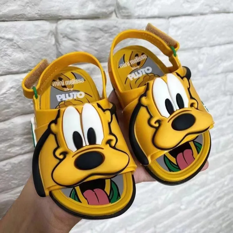 Disney Mickey Children\'s Slippers Kawaii Cartoon Sandals Kids Shoes in Summer Slippers Pluto Beach Slippers Baby Slipper Gifts