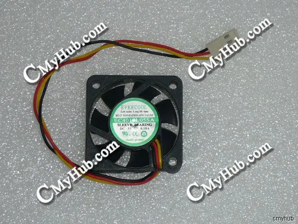 For EverCool EC4010L05SA DC5V 0.10A 4010 4CM 40MM 40X40X10MM 3pin Cooling Fan EC4010L05SA