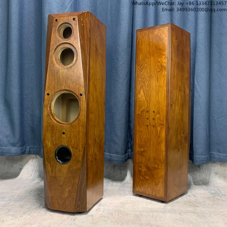 

Custom-made 8 Inch 10 Inch 12 Inch Imported Solid Wood Birch Plywood Oblique Corner Three-way Speaker Empty Box