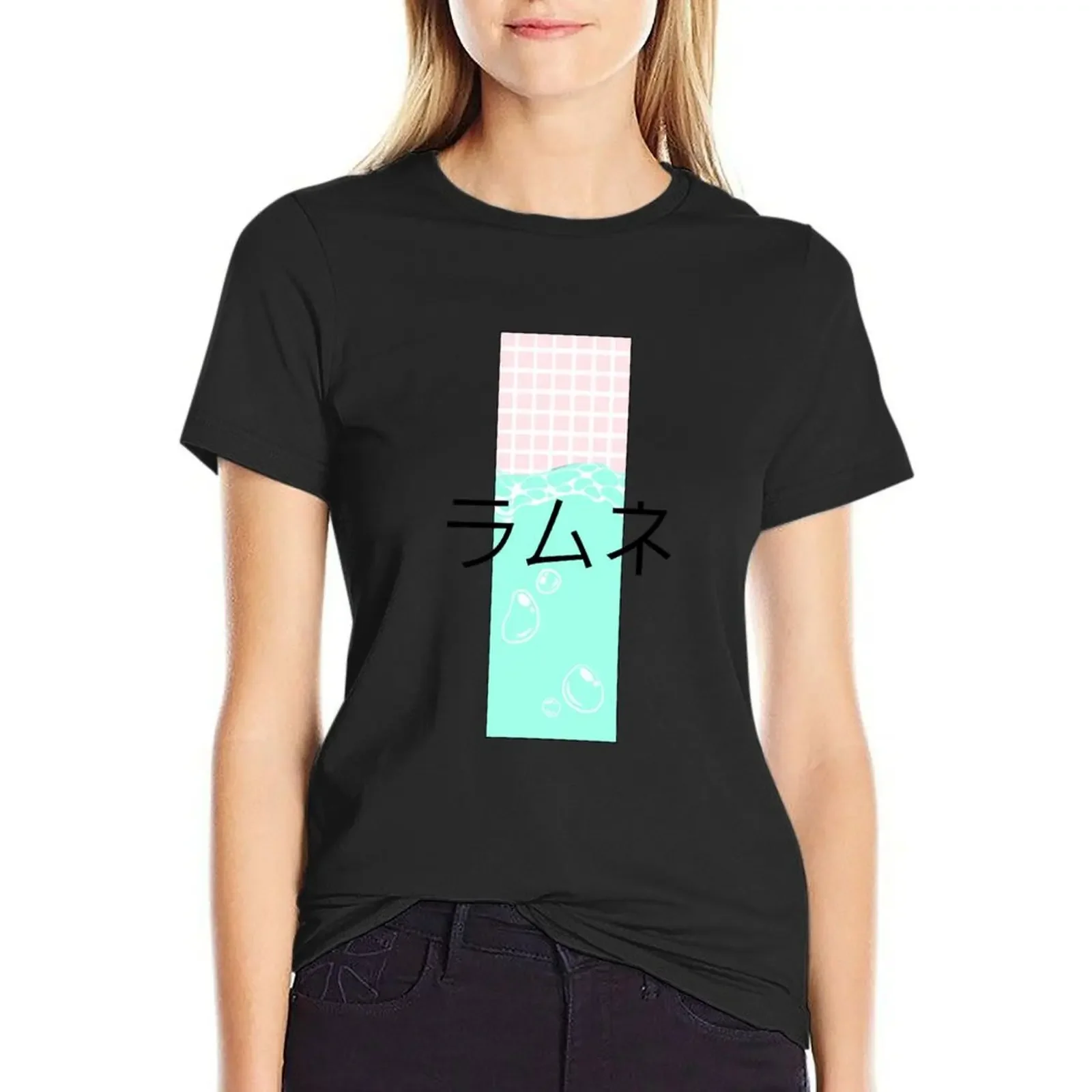 

Ramune T-Shirt summer top blanks Aesthetic clothing oversized t shirts for Women