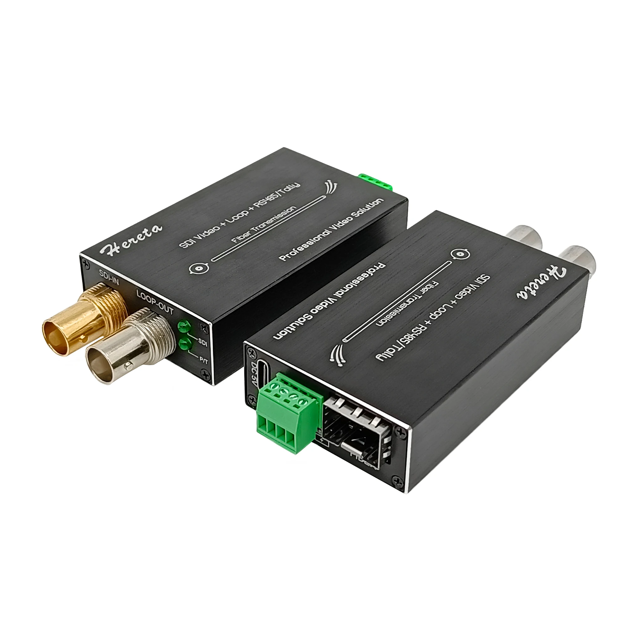 Mini 3G-SDI Video Extender with SDI Loop Output 1080P 3G-SDI Fiber Converter Extension of Distances Up to 20km