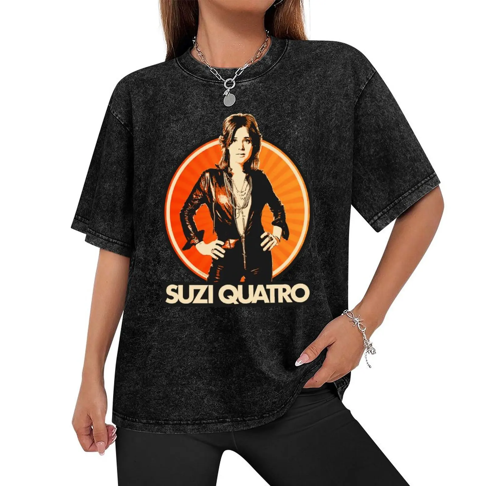 Suzi Quatro 70s Glam Rock T-Shirt tees oversized essential t shirt men workout shirt