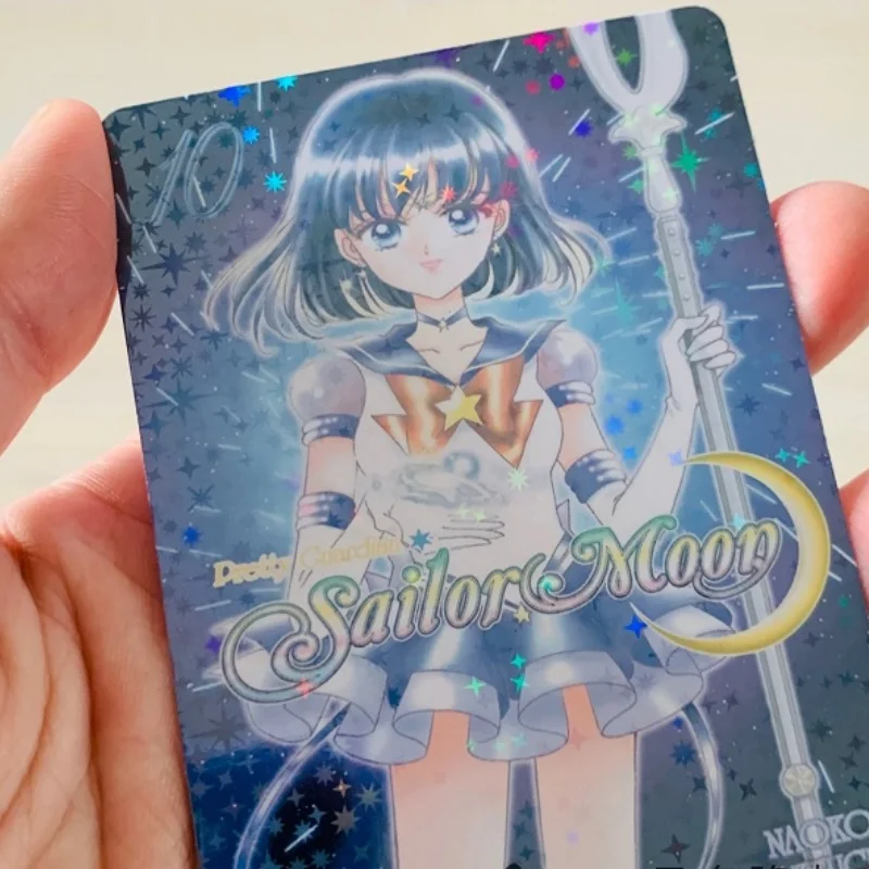 12Pcs/set Sailor Moon Flash Cards Neptune Tsukino Usagi Uranus Self Made Anime Game Characters Classic Collection Cards