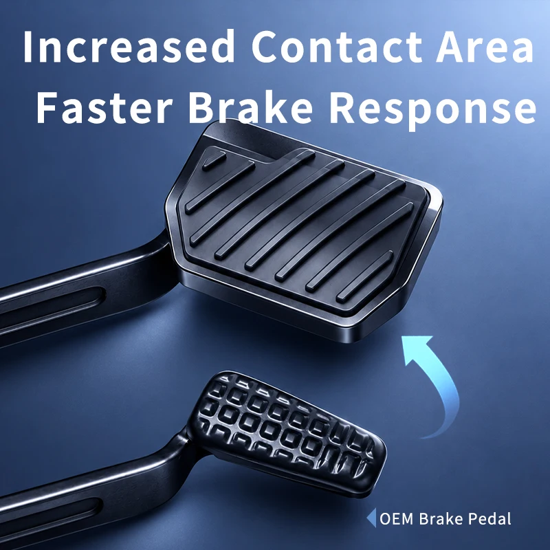 For VOGE CU525 Larger Wider Anti-Slip Rubber Brake Pedal, Zinc Alloy Comfortable Durable Brake Pedal for Motorcycle
