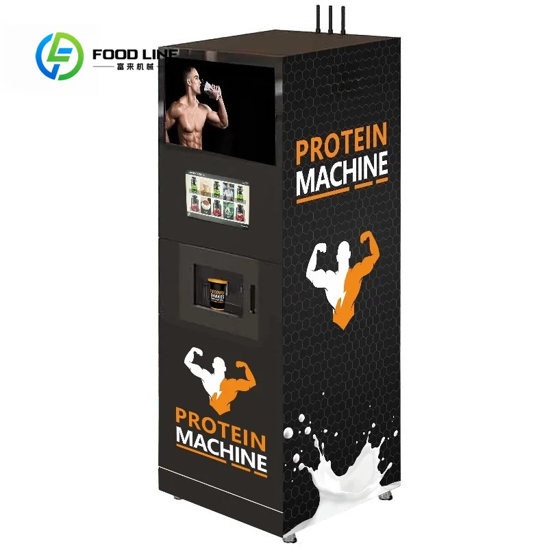 Multi-functional Gym Vending Robot Custom Durable Touchscreen Machine Automatic Protein Coffee Making With UV & SDK