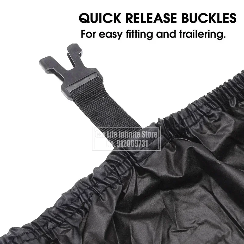 Boat Cover Yacht Outdoor Protection Waterproof Boat Cover Silver Reflective 190T Oxford Fabric Anti-smashing Tear Proof 11-22FT