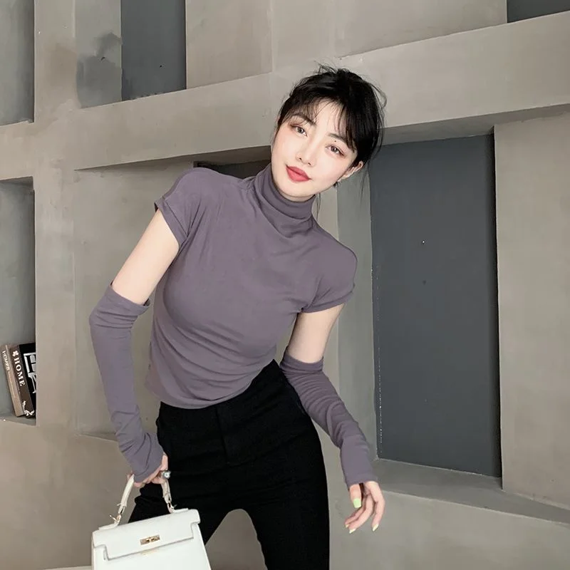 انفصال كم تي شيرت المرأة اليابانية خمر الملابس الربيع مستوحاة الباليه مطوي مطابقة عيد ميلاد الملابس الجمالية Ins #6