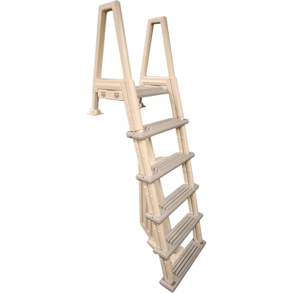 

6000X Heavy Duty Above Ground in-Pool Swimming Ladder for Decks – Adjustable 42” to 56” Height