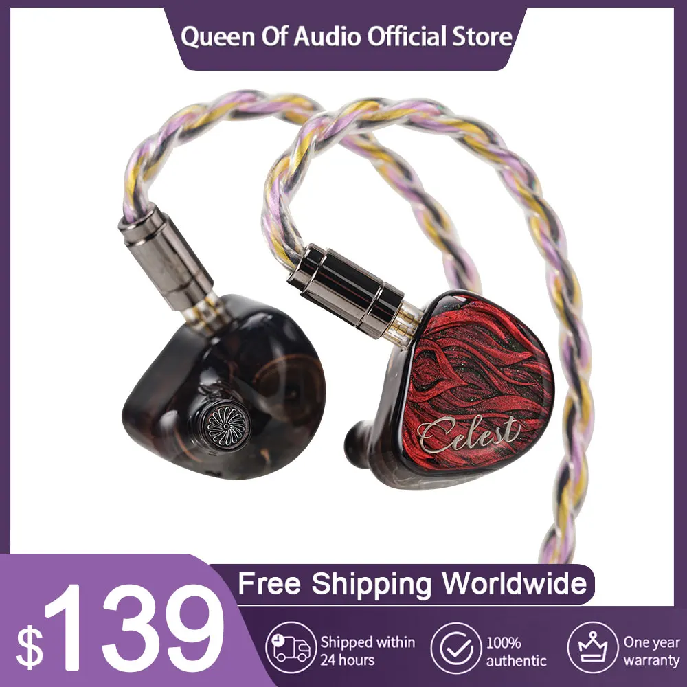 

New Celest Yaksha Headphones 2DD+1BA+1MPD Hybrid Drivers In-ear Monitor Earphones With 6N OCC Silver+OCC Hybrid Cable IEMs