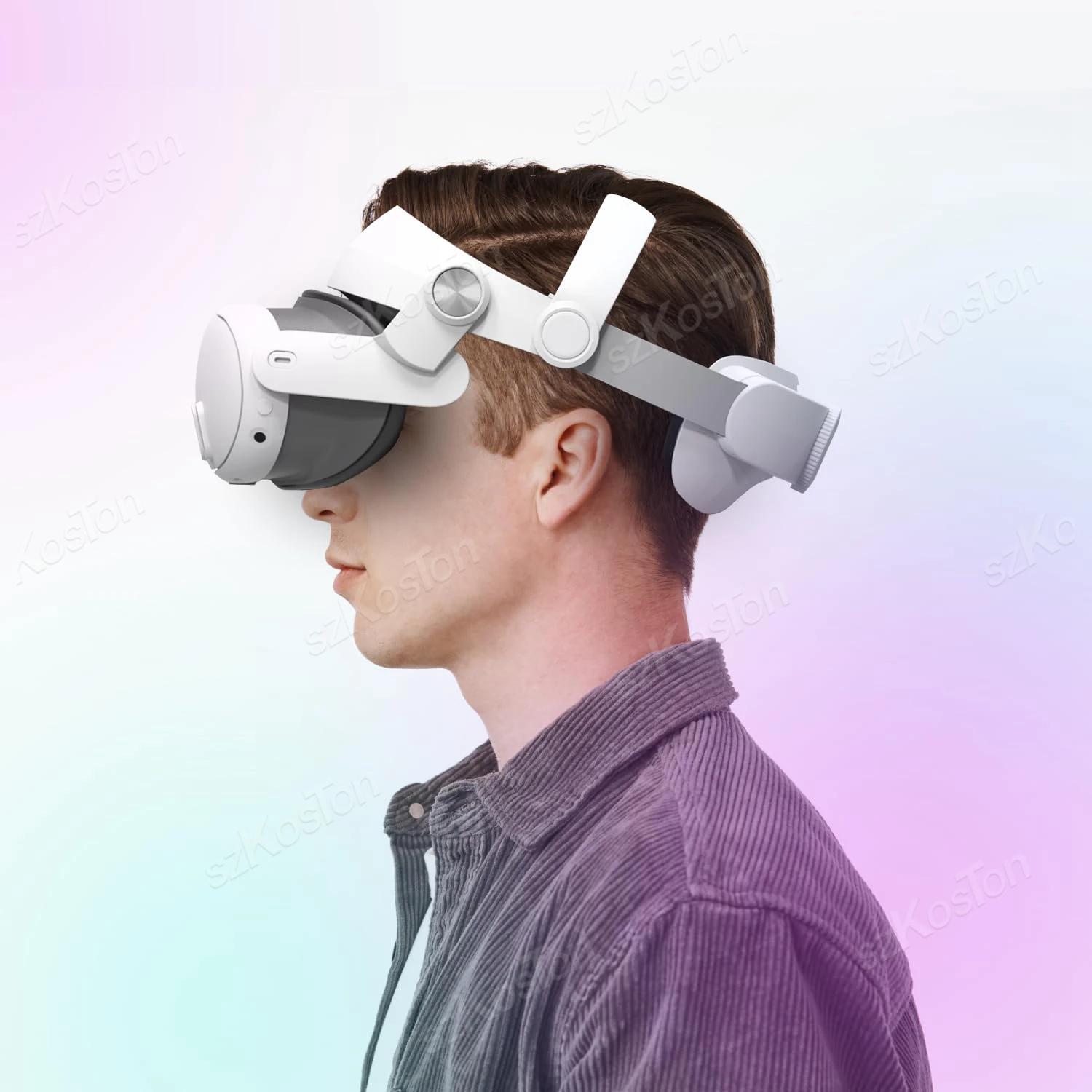 حزام رأس مريح لـ Meta Quest 3S وسماعة رأس VR بديلة قابلة للاستبدال لملحقات Meta Quest3