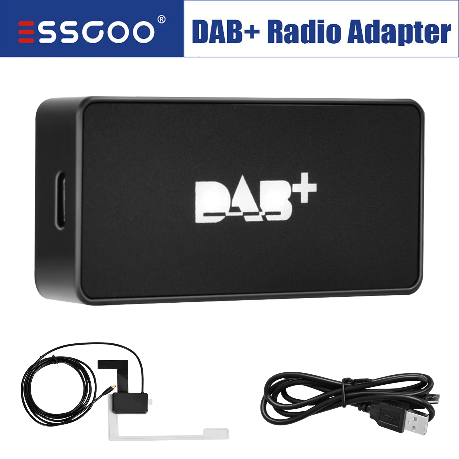 ESSGOO USB Android DAB+ Autoradio Adapter Digital Tuner Audio Empfänger Antenne Für Android Autoradio