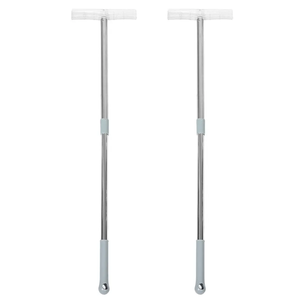 2pcs Telescopic Sign Holder Stainless Steel Extendable Pole Handheld Airport Parade Sports Guide Voting Banner Display