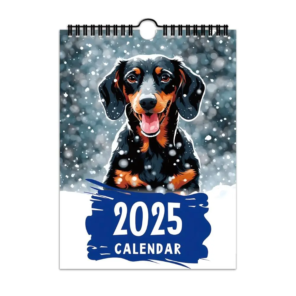 calendario de mesa com dachshund padrao casa ornamentos diariamente semanalmente mensal planejador papel pendurado 2025 01