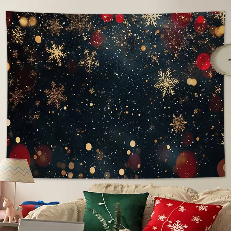 VIKAMA Candy Land Christmas Tapestry, Playful Wall Art Background Cloth for Living Room Sweet Festive Aesthetic Decor