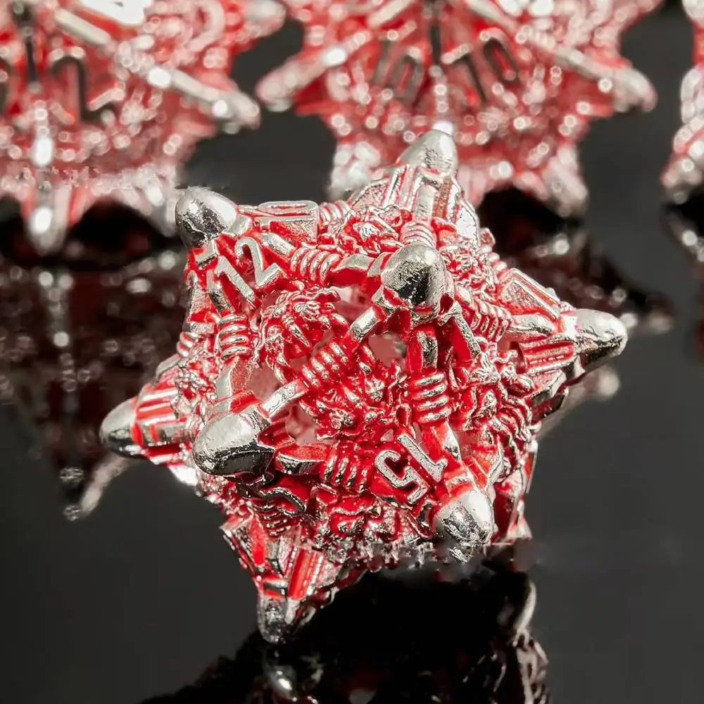 

Полые металлические кубики-монстры для D&D (Dungeons and Dragons), многогранные металлические кубики для ролевых игр D&D, D100, D6, D8, D10, D20