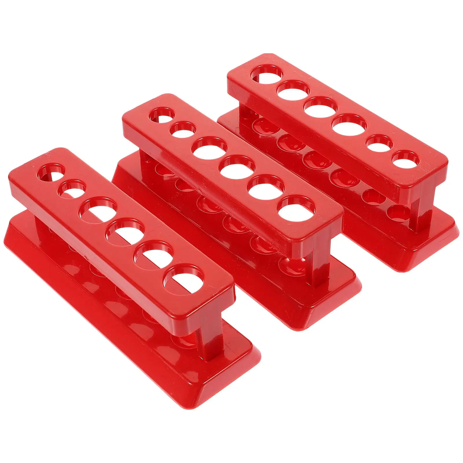 

3 Pcs Test Tube Organizer Rack Tube Shelf Plastic 6 Holes Lightweight Portable for Kids Science Teaching Supplies