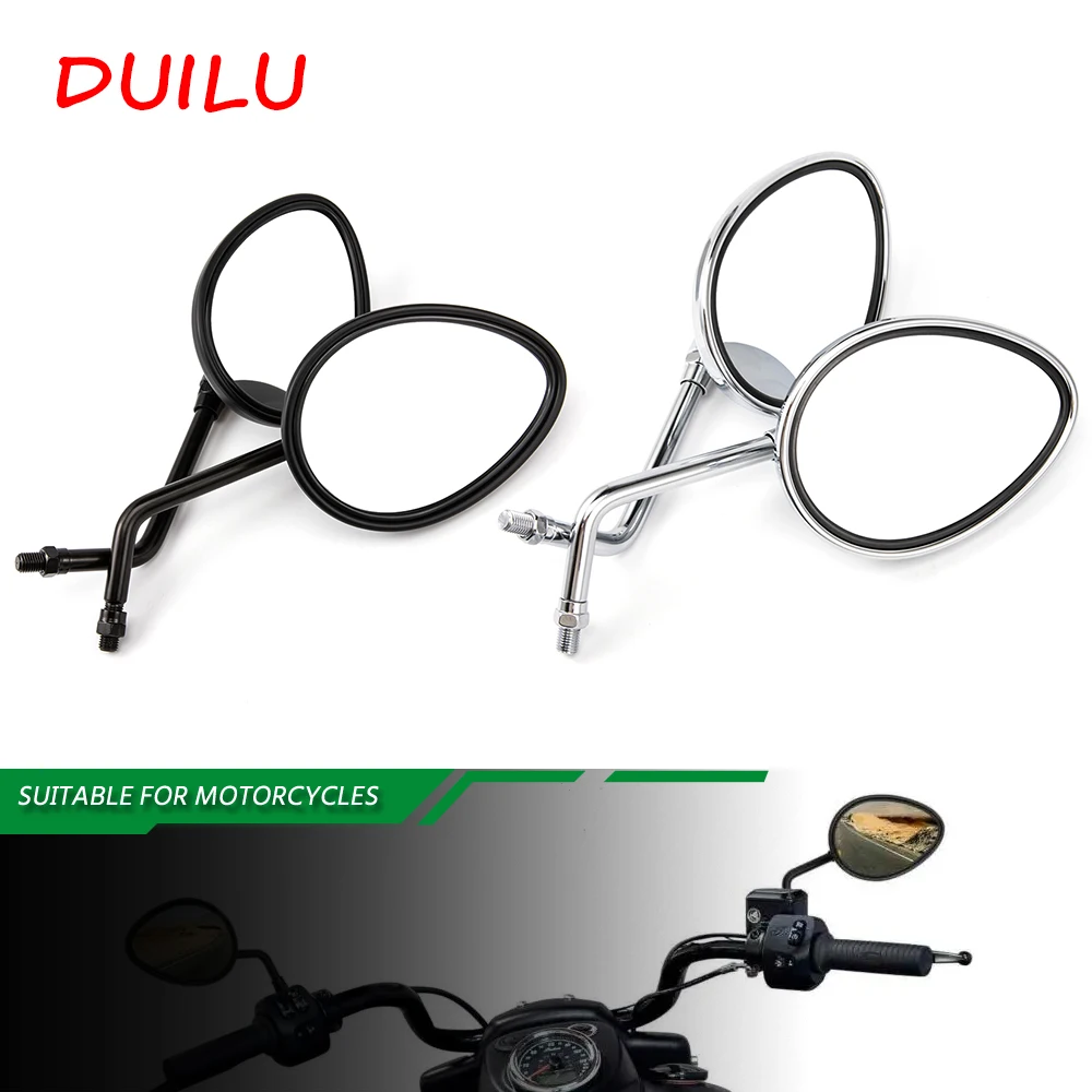 

Motorcycle 10MM Rearview Mirror For Harley Series Xl883/1200/x48 For Honda CB500 CB750 For YAMAHA MT09 MT07 MT Rear View Mirrors