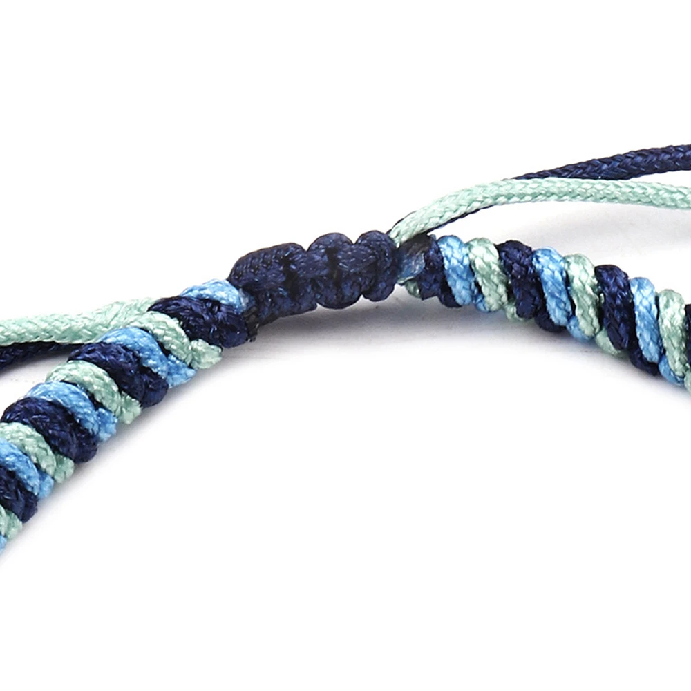 Handmade Tibetan Buddhist Lucky Tibetan Bracelets Simple Blue Rope Knot Bracelet Friendship Bracelet for Men and Women Gifts
