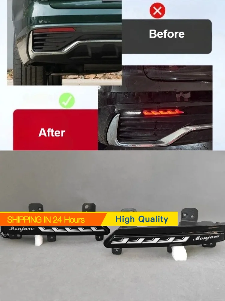 New Bumper Trim for Geely Monjaro KX11 L 2021-2025 Bumper Decoration Trim Exterior Protective Styling Accessories LED Rear