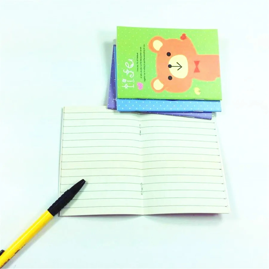 1packs/lot Cute Animal Cartoon Small Kawaii Supplies Stationery  Kraft paper notebook handmade Diary agenda pocket book