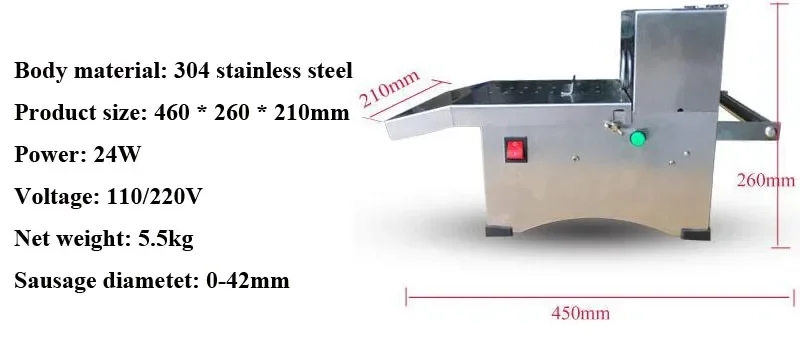 ماكينة SAT aoer et torde les saucisses, électrique, vitesse cepat, 110V, 220V, 42MM, pour les saucisses de table