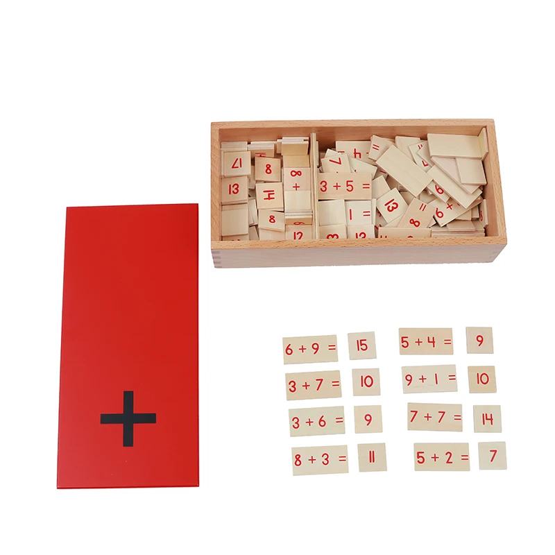 Caja de ecuaciones y senmas para niños, juguetes de matemáticas Montessori, rompecabezas de números, herramientas de aprendizaje temprano, equipo educativo matemático