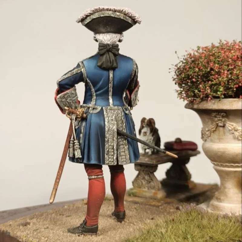 Kit de figurines en résine moulée sous pression, échelle 1/24, 75mm, officier de gardes français anciens, jouets miniatures, non assemblés, non peints, Diorama à faire soi-même