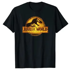 Jurassic World: Dominion T-Rex Logo T-Shirt Dinosaur Lover Outfit Graphic Tee Y2K Tops Cute Cartoon Apparel for Kids Adults