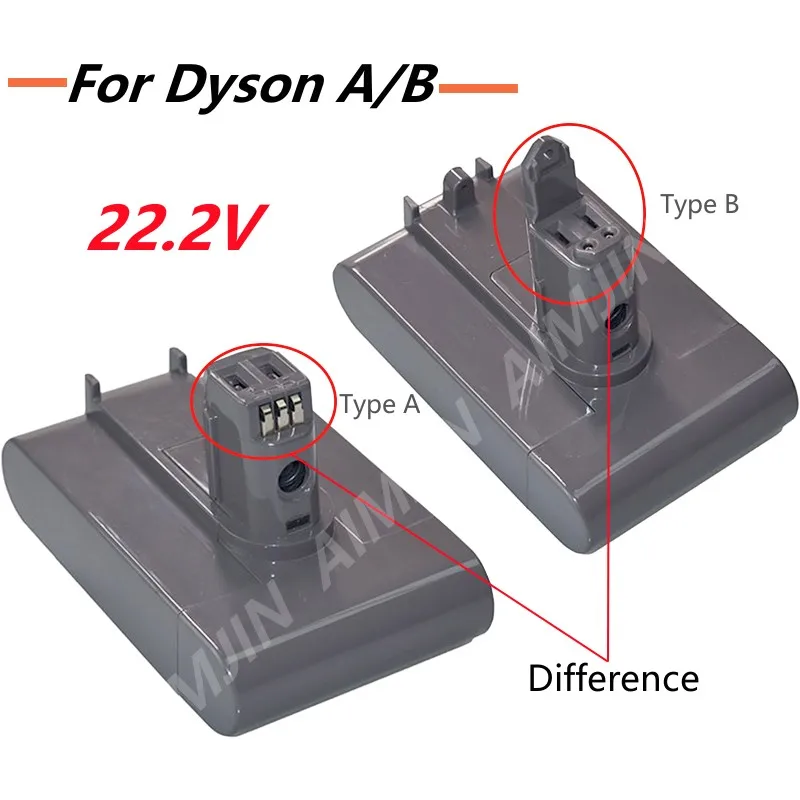 

22.2V 4.8/6.8/9.8mAh ( Fit Type A/B) Li-ion Vacuum Battery For DC35, DC45 DC31, DC34, DC44, DC31 Animal