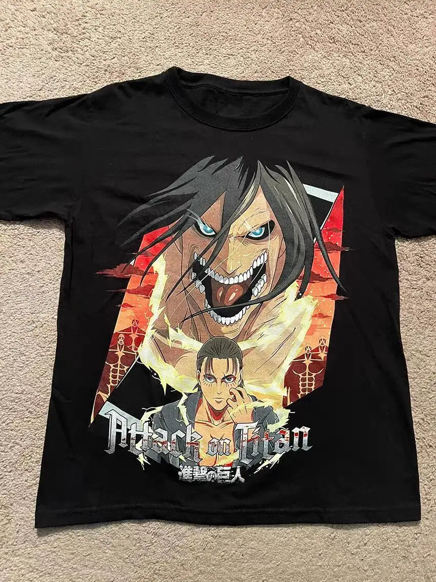 Attack on Titan Wings of Freedom 100% 코튼 여름 남성 반팔 티셔츠 야외 캐주얼 탑 스트리트 패션 남성 의류