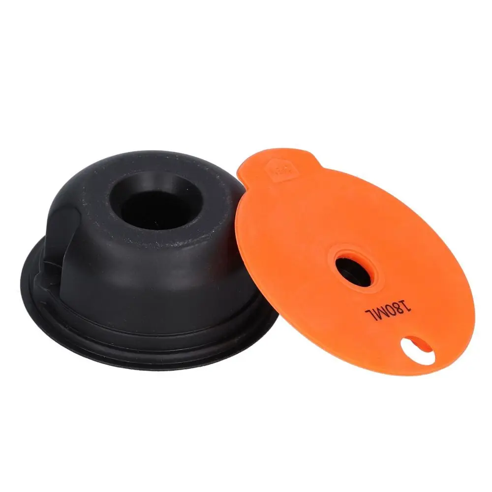 PP Reusable Coffee Capsule 304 Stainless Steel 180ML Capacity Refillable Coffee Filter Orange Lids for TASSIMO