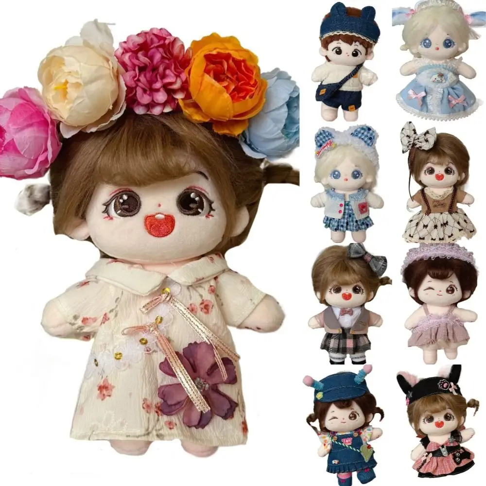 20Cm Katoen Pop Veranderende Kleding Bjd Poppen Accessoires Pop Lolita Kleding Cosplay Rekwisieten Handgemaakte Pop Jurk Set