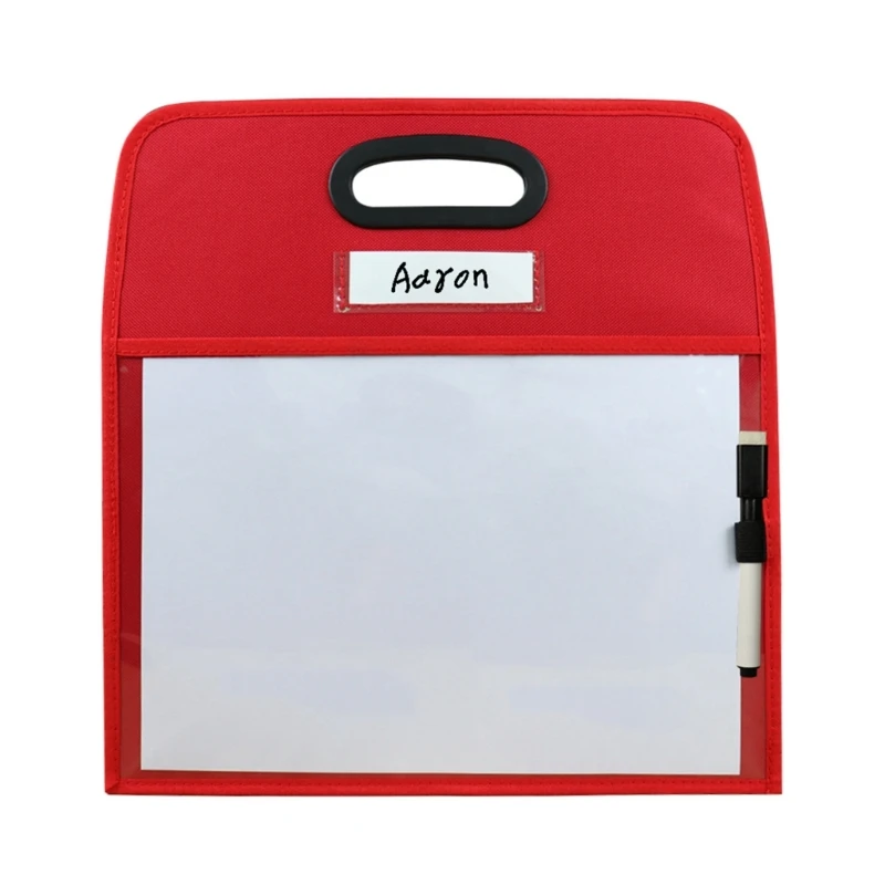 Colorful Dry Erases Pocket Sleeves for School Reusable Dry Erases Sleeve with Marker Holder Dry Erases Pocket Whiteboard