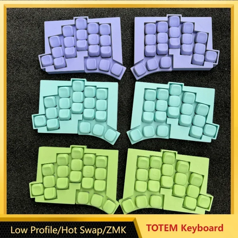 TOTEM Low Profile Wireless Split Keyboard Custom FDM Case KLP Lame Kailh Switch Bluetooth/Type-c Ergonomic Mechanical Keyboard