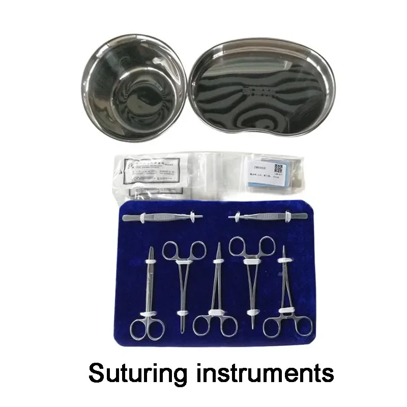 

GREATLH Medical Surgical Tools Set Suture Instrument Sterilization Plate Hemostatic Forceps Scissors Orthopedic Instrument Pet
