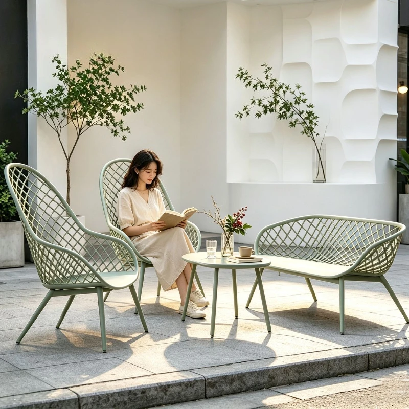 Single sofa chair set, coffee shop casual sofa chair combination