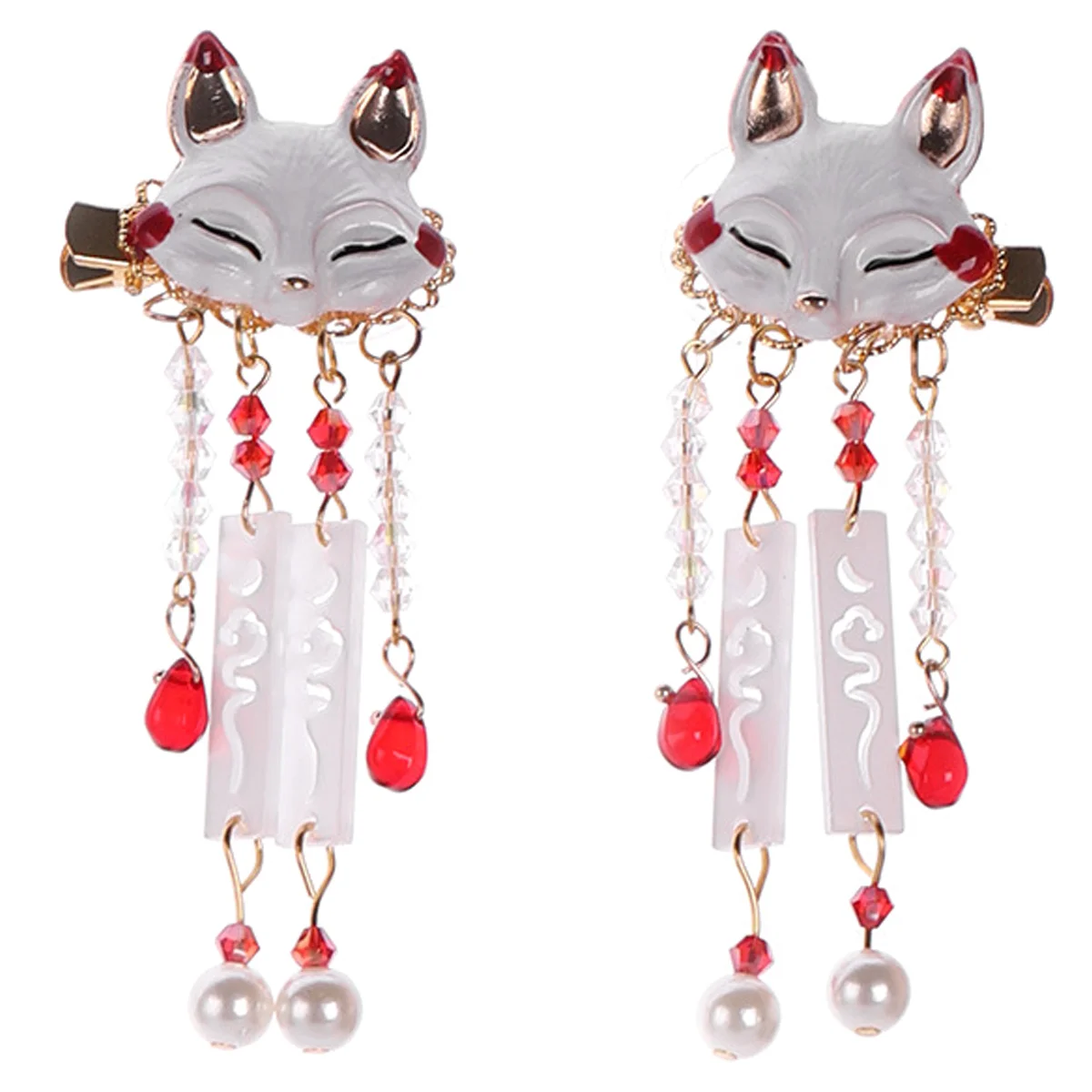 Girl Hair Accessories Fox Tassel Clip Chinese Modeling Clips Women Animal Bill Miss