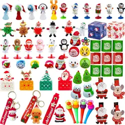 Merry Christmas Toys For Kids Gift Santa Claus Power Car Keychain Children Toy Set Gift Bag New Year Christmas Party Supplies