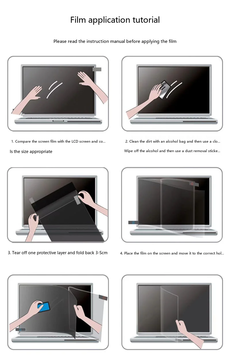 Vollflächig klebender Sichtschutz für MacBook 13-16 Zoll 360 ° Anti-Spionage-Film – Detail 15