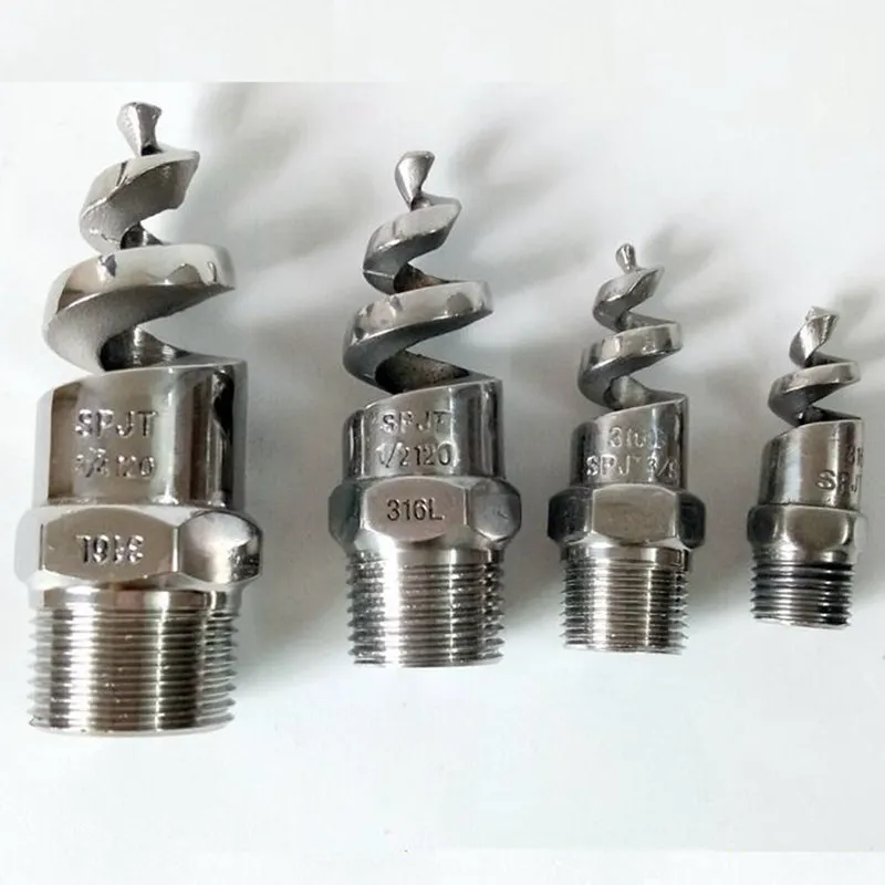 Newest Style 1/2''-1'' Stainless Steel Spiral Male Thread Sprinkler High Temperature / Corrosion Resistance Watering Emitters