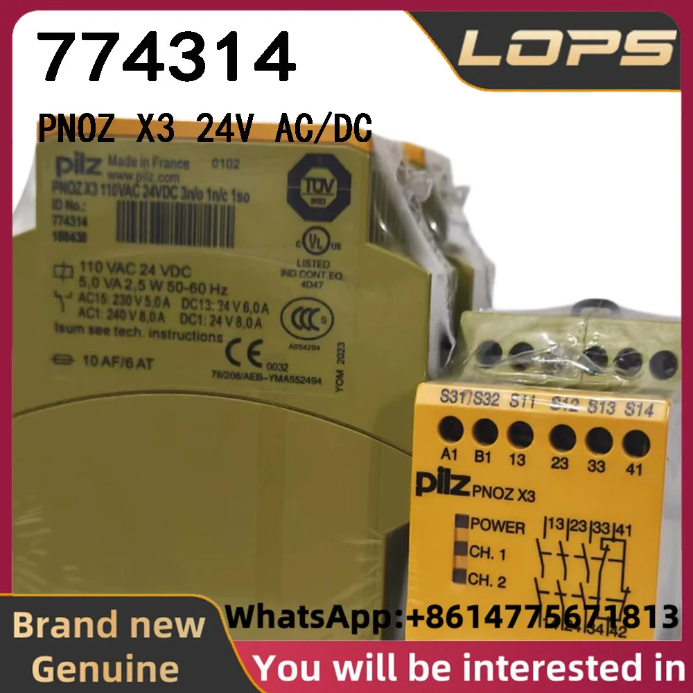 PNOZ X3 774314 24V AC/DC Pilz 774314 safety relay, brand new original genuine, large quantity in stock, welcome to inquire