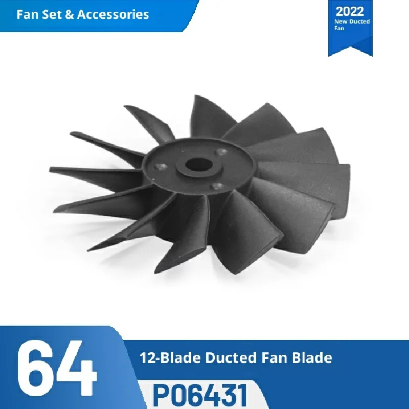 Freewing Deuxième génération 64 mm-12 pales en plastique Culvert Power Train-4s