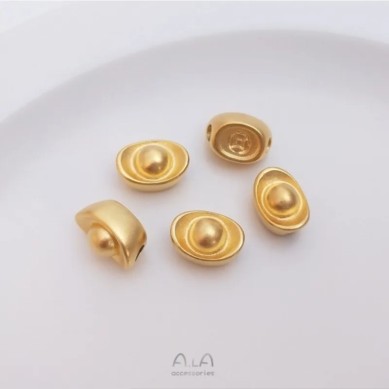 

Вьетнамский золотой слиток, мешочек удачи, медный провод, бусина-лотос, разделительная бусина, подвеска, аксессуары для браслетов DIY, бусина-талисман