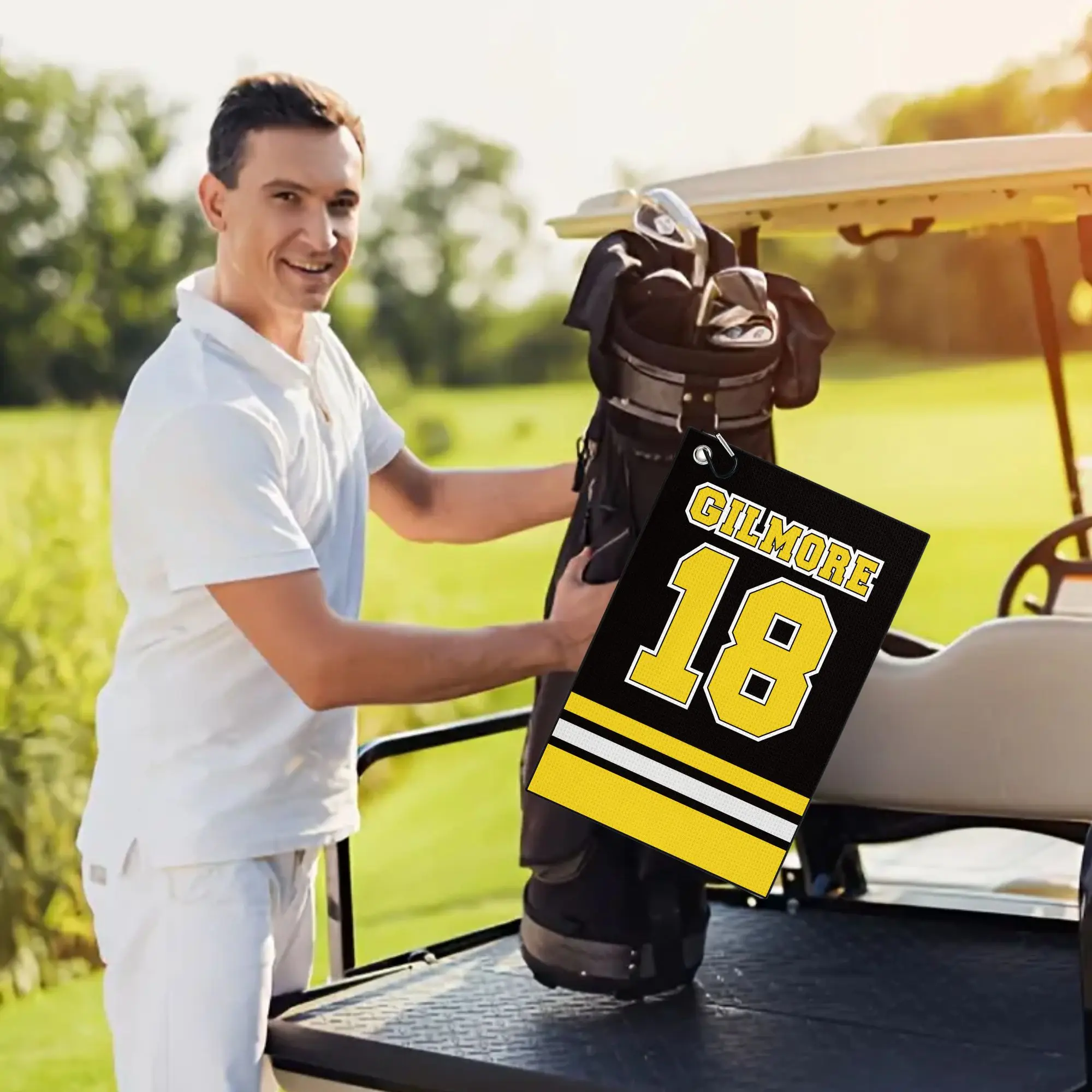 Happy Gilmore Waffle Golf Towel Large Size Clean Golf Club Ball  Premium Strength Ultra Absorbent Gear Happy Men Gilmore 18 Golf