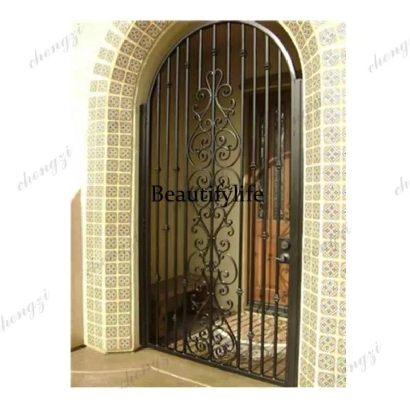 K153   Customization Hot Selling High Quality Wrought Iron Gate Design Iron Gates Wrought Iron Gate