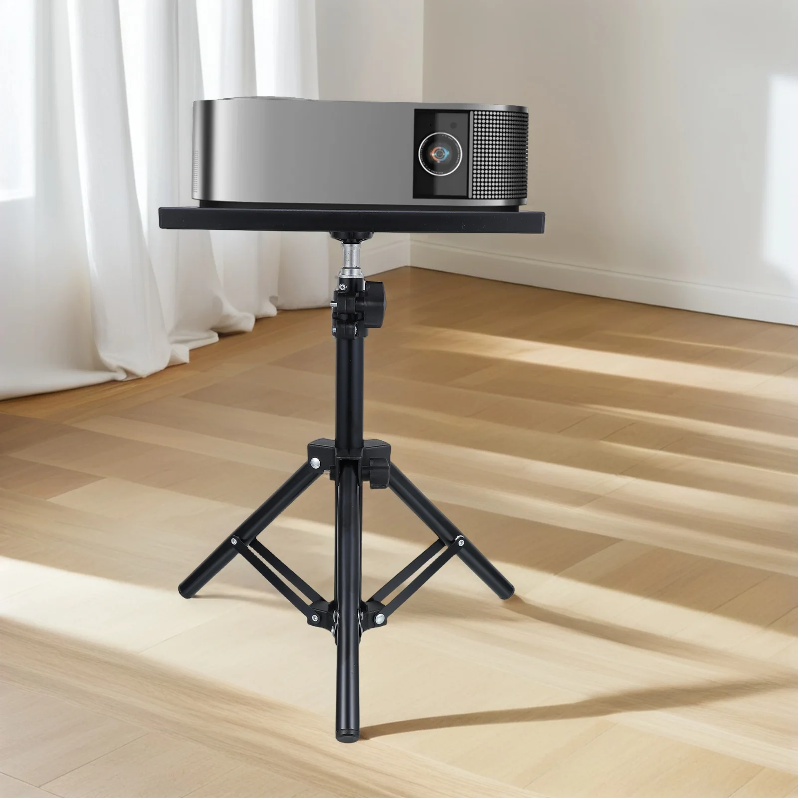 Universal Projector Tripod Stand Adjustable Height Tabletop Floor Projector Stand Bracket Camera Laptop Platform Holder